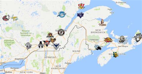 QMJHL Map – Sport League Maps