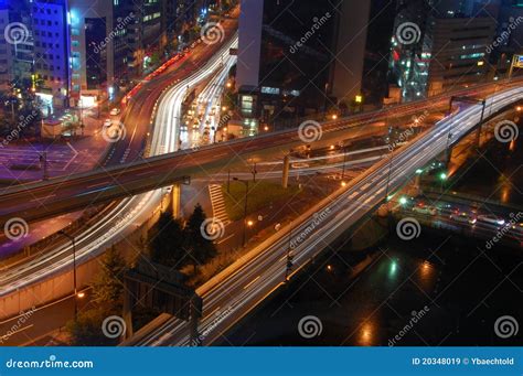 Tokyo Highways by Night stock image. Image of akasaka - 20348019