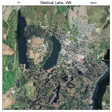 Aerial Photography Map of Medical Lake, WA Washington