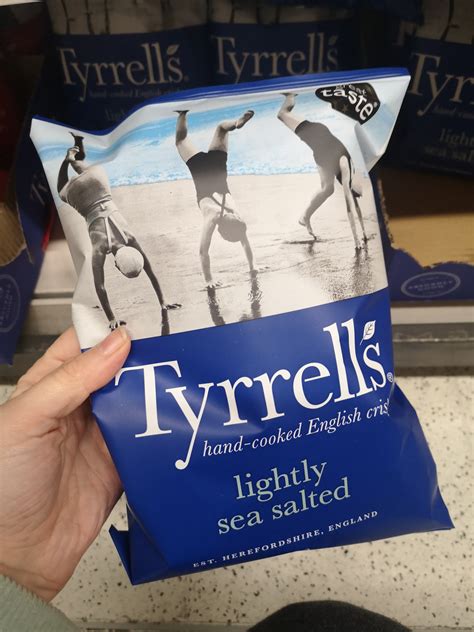 Tyrrells Lightly Sea Salted Crisps 150g | Vegan Food UK