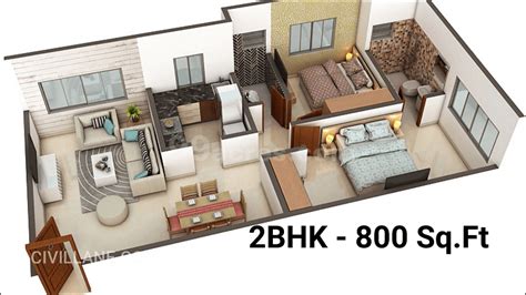 2BHK House Interior Design - 800 Sq.Ft, Goregaon, Mumbai | CivilLane