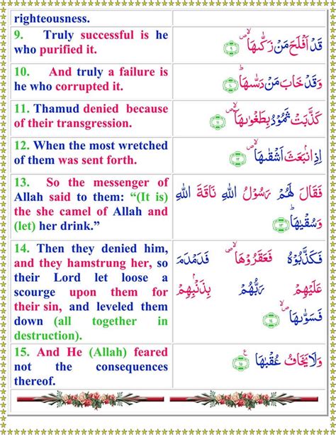 Read Surah Al-Shams Online with English Translation