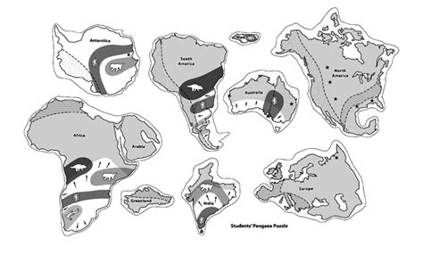 Students Pangaea Puzzle … | Pangaea puzzle, Science worksheets, Pangea ...