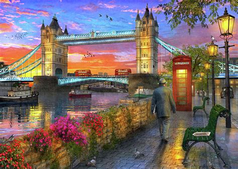 Tower Bridge At Sunset Painting by MGL Meiklejohn Graphics Licensing ...