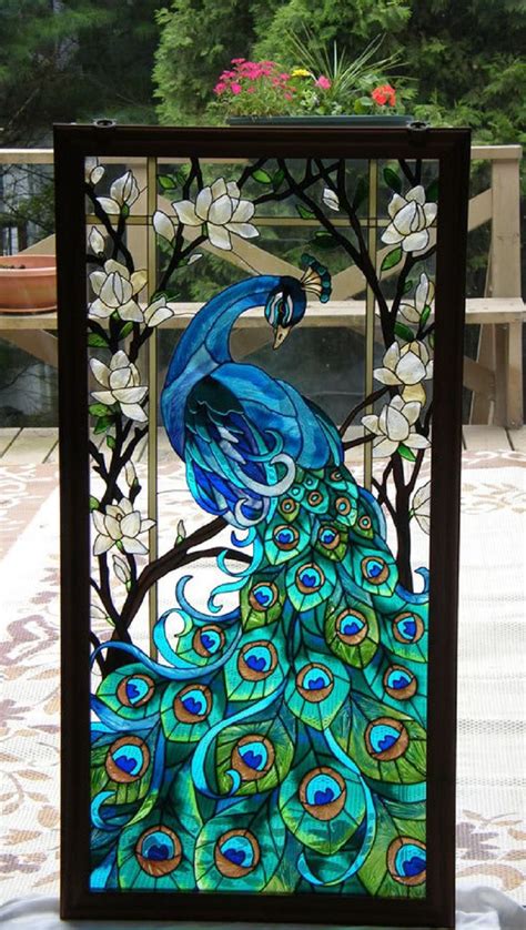 Absolutely beautiful stained glass peacock art | My love of Peacocks | Pinterest | Beautiful ...