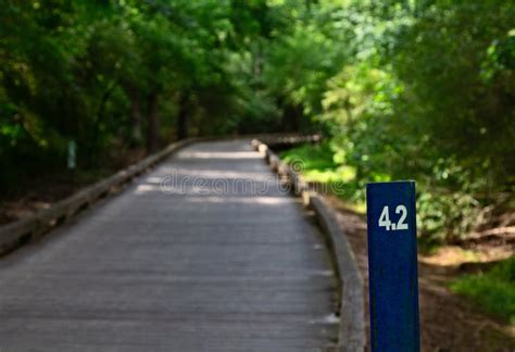 Mile Marker Sign 4.2 stock image. Image of sport, jogging - 150508941