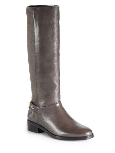 Cole Haan Adler Leather Suede Knee-high Boots in Gray (GREY) | Lyst