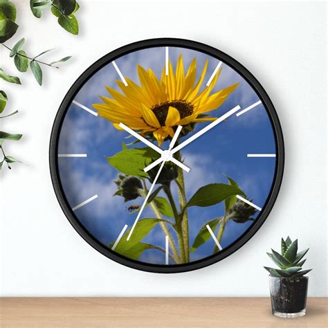 Wall Clock Sunflower Clock Sunflower Lovers Gifts Yellow - Etsy