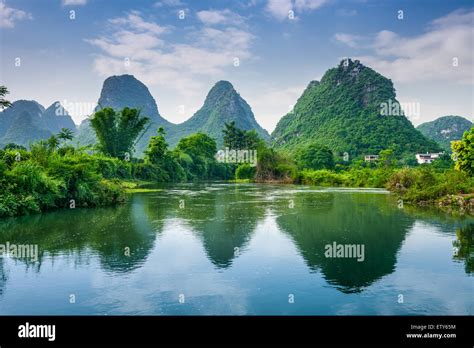 Yangshuo, China Karst Mountain landscape Stock Photo - Alamy