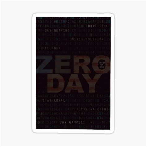 "Zero Day book cover" Sticker by foreverevag | Redbubble