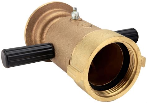 ELKHART BRASS Industrial Fire Hose Nozzle, 2 1/2 in Inlet Size, NH Thread Type, 500 gpm Flow ...