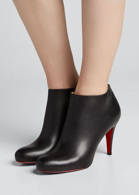 Christian Louboutin Belle Leather Red-Sole Ankle Boots