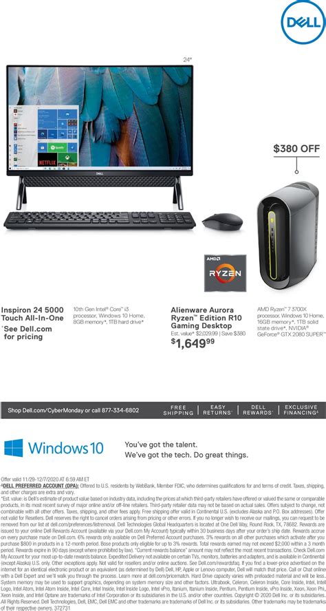 Dell Cyber Monday 2020 Current weekly ad 11/29 - 12/07/2020 [6 ...