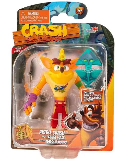 Crash Bandicoot Retro Crash 4.5 Action Figure with Ikaika Mask Head ...