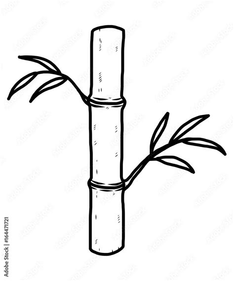 Bamboo Tree Drawing Black And White Clipart