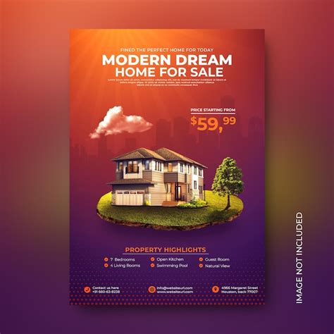 Premium PSD | Real estate house promotional sell poster social media post template