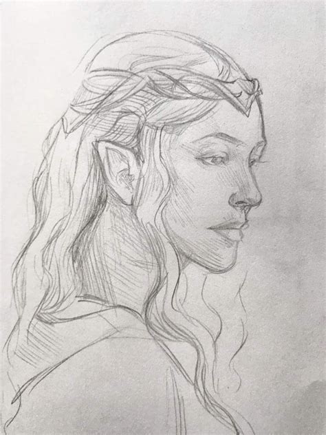 Character sketches | Lord Of The Rings Amino | Lotr art, Elf drawings, Elf art