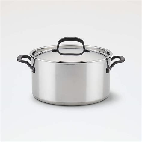 KitchenAid Stainless Steel 5-Ply 8-Qt. Covered Stock Pot + Reviews ...