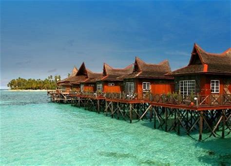 Accommodation at Mabul Water Bungalows