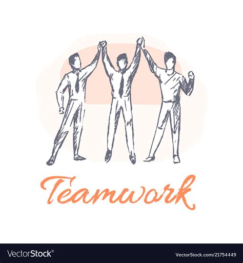 Teamwork poster and team Royalty Free Vector Image