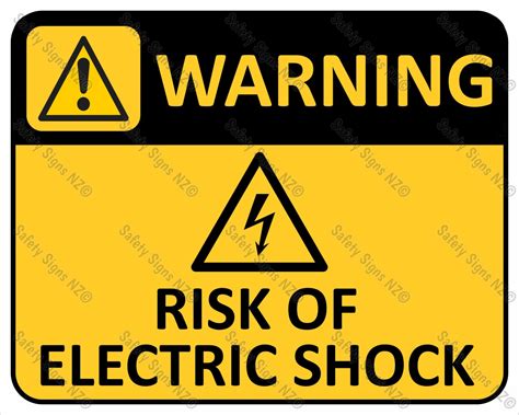 CYO|WA03A - Risk Of Electric Shock | Safety Signs NZ