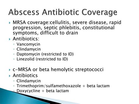 Breast abscess antibiotic