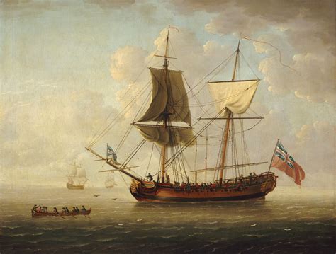 British Tars, 1740-1790: A Naval Brigantine in a Calm Sea, 1752