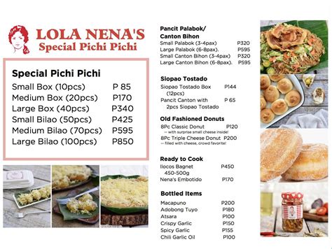 Lola Nena's Here Is Our Updated Menu :) Select Lola Nena, 57% OFF