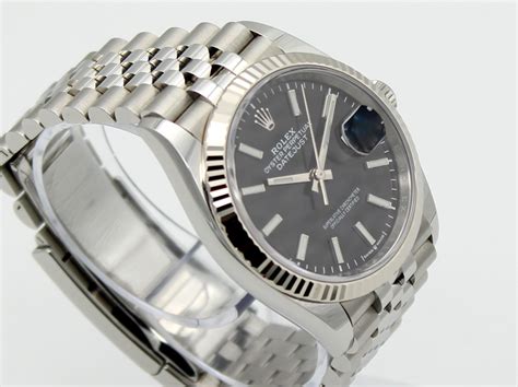 Rolex Datejust 36mm Black Dial Fluted Bezel Jubilee Bracelet 126234 ...