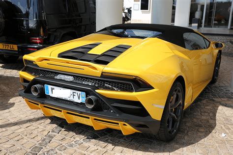 Lamborghini Huracan Evo. Yellow version with 640 HP * All PYRENEES · France, Spain, Andorra