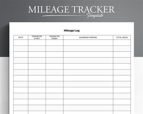 Mileage Log. Mileage Tracker Log. Business Mileage. Miles Log. - Etsy