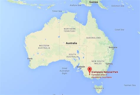 Where is Grampians National Park on map Australia