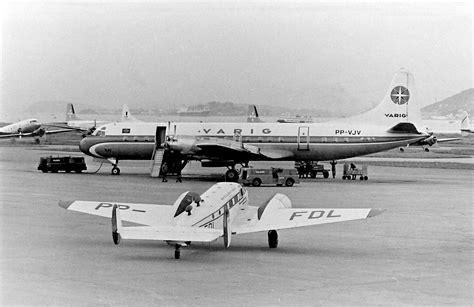 Beechcraft 18 PP-FDL and Lockheed Electra PP-VJV VARIG . Brazil Lockheed, Airplane, Brazil ...