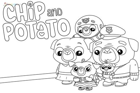 Chip and Potato Coloring Pages