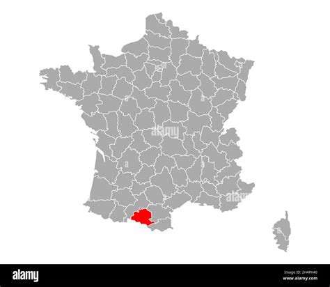 Map of Ariege in France Stock Photo - Alamy