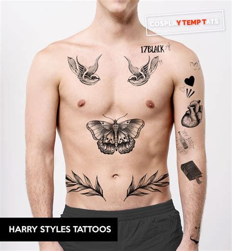 Harry Styles Chest Temporary Tattoo Temp Tat Large Big - Etsy