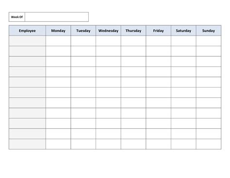 Blank Scheme Of Work Template