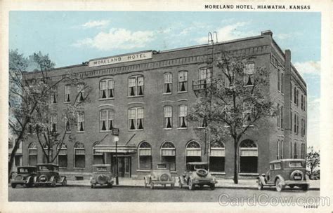 Moreland Hotel Hiawatha, KS Postcard