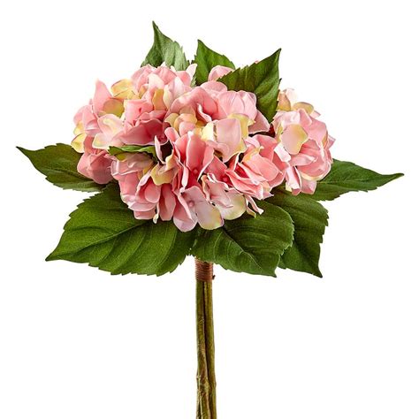 16″ Hydrangea Bouquet Two Tone Pink | Silk Flower Depot