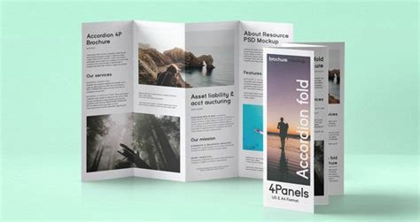 Accordion Fold Brochure Template Luxury Psd Accordion Fold Mockup Us A4 ...