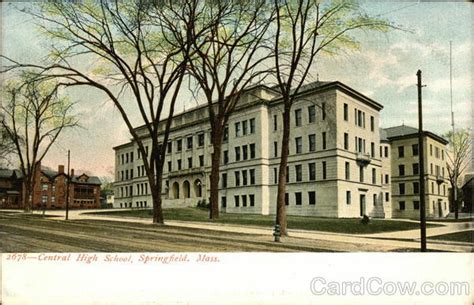 Central High School Springfield, MA Postcard