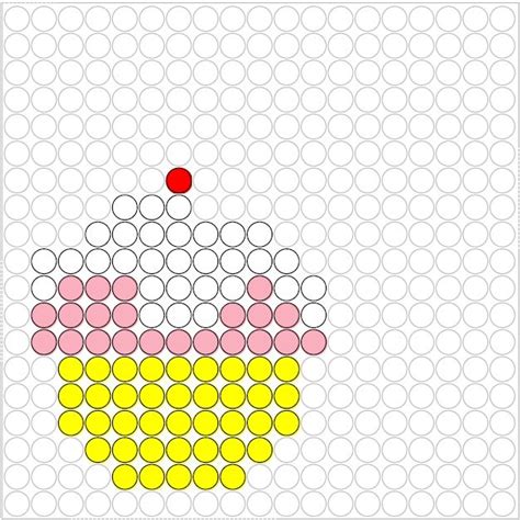 Cupcake perler bead pattern | Hama Beads | Pinterest