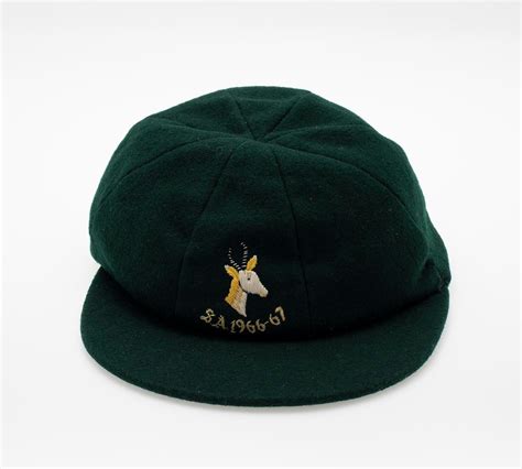 South African cricket cap worn by Graeme Pollock in series against Australia 1966-67 ...