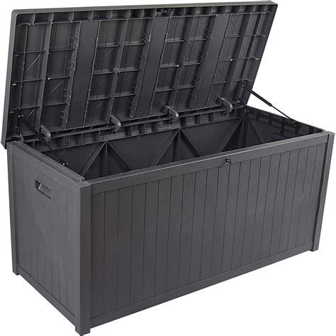 Outdoor Deck Storage Box, Patio Waterproof Storage Bin Outdoor Cushion ...