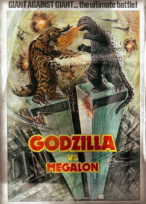 Godzilla vs Megalon poster Digital Art by Benjamin Dupont - Pixels