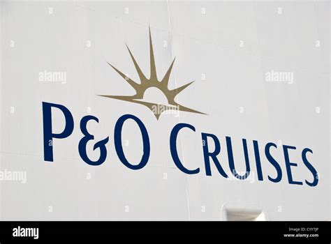 P&O Cruises logo waterfront anchorage sign and logo Stock Photo - Alamy