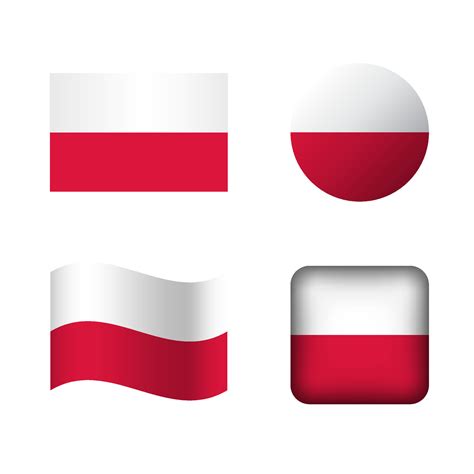 Vector Poland National Flag Icons Set 33525424 Vector Art at Vecteezy