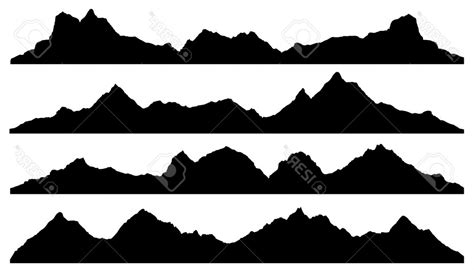 Rocky Mountains Silhouette at GetDrawings | Free download