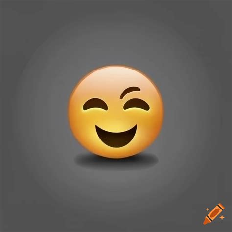 Happy emoji on black background on Craiyon