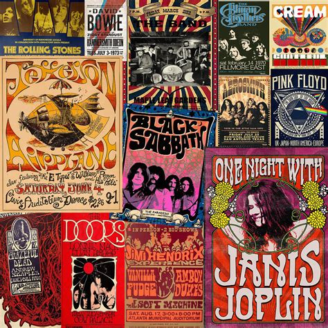 Vintage Rock Concert Posters 3 Photograph by Andrew Fare - Fine Art America